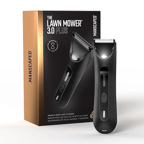 MANSCAPED® The Lawn Mower® 3.0 Plus Groin & Body Hair Trimmer – Updated SkinSafe® Trimmer Blade, Waterproof Wet/Dry Groomer, USB-C Rechargeable, Men’s Wireless Ball Shaver, Tuxedo Black thumbnail 9