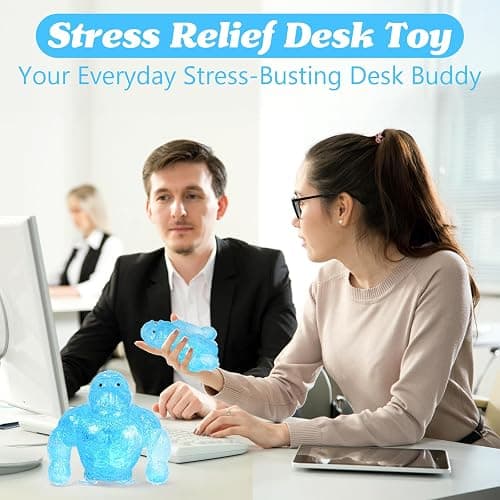 Squishy Monkey Sugar Stress Balls for Adults Kids, Malt Sugar Monkey Sensory Fidget Toys, Slow Rising Squeeze Ball for Anxiety Relief, Fun Stretchy Stress Toys for Boys and Girls, Party Favors (Blue) thumbnail 5