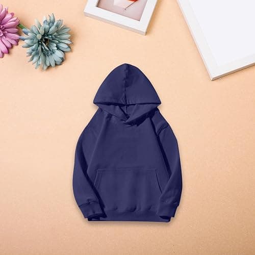 Girls Boys Hoodies Casual Long Sleeve Solid Sweatshirt Oversized Loose Pullover Tops with Pocket Fall Winter Clothes thumbnail 2