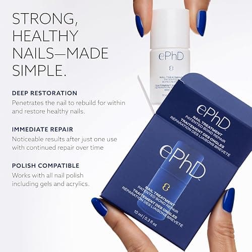 ePhD Bond Repair Nail Treatment, Nail Repair that Strengthens, Restores & Rebuilds Brittle Nails, Strengthens from Within, Formula for Damaged, or Post-Gel Nails, Use Alone or as a Polish Base thumbnail 6