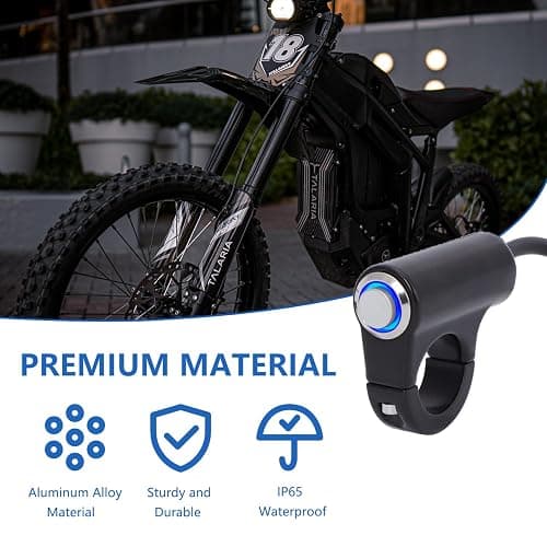 Aluminum Blue LED Headlight Kill Switch Compatible with Sur Ron Light Bee X Segway X260 X160 Talaria Sting MX3 thumbnail 2