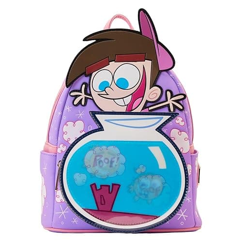 Loungefly Nickelodeon: Fairly Odd Parents Lenticular Timmy Turner with Fishbowl Cosmo and Wanda Mini-Backpack, Amazon Exclusive - Image 1
