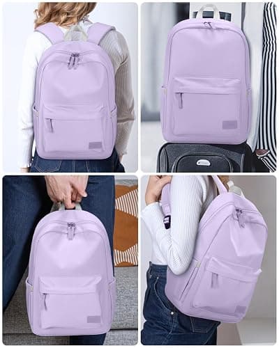 HOMIEE Lightweight Stylish Casual Backpack, Laptop Backpack Water-Resistant Daypack, Travel/School/Casual/Work Backpack (Violet) thumbnail 6