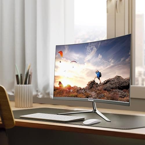 Gawfolk 24.5 Inch Gaming Curved Monitor Built-in Speakers, 3000R 120Hz PC Screen Full HD 1080P, HDMI 2.0, VGA, Wall Mount Compatible 75 * 75mm thumbnail 4