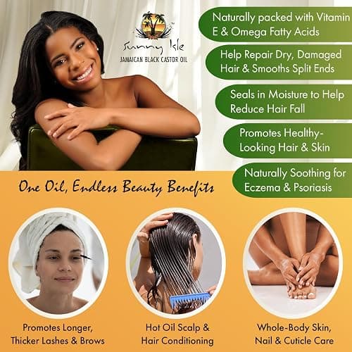 Sunny Isle Jamaican Black Castor Oil 4oz | 100% Natural for Hair, Scalp and Skin Care thumbnail 2