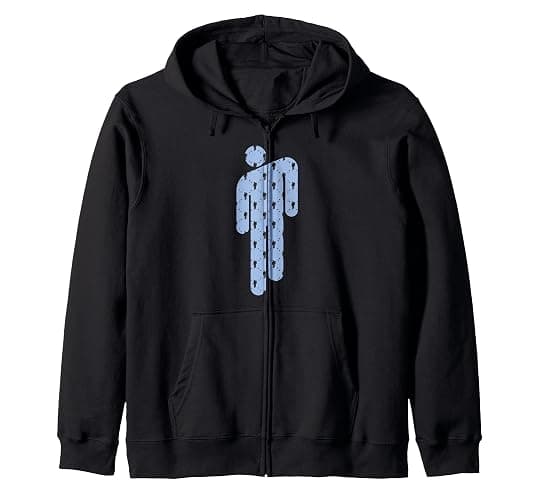 Billie Eilish Official Blue Blohsh Zip Hoodie - Image 1