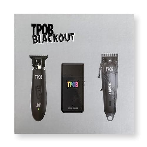 TPOB Slime 2 Black Clipper Trimmer Shaver Set Barber Hair Clippers for Men 6800 RPM with Rubber Case thumbnail 3