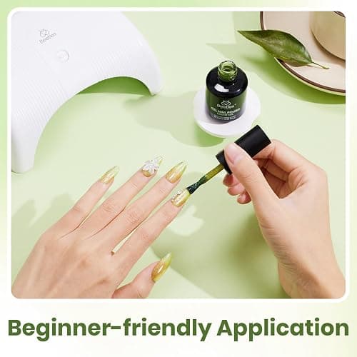 Beetles Green Gel Nail Polish, 15 ML Spring Pistachio Frappe Glitter Gel Nail Polish Pastel Color Shimmer Soak Off UV Gel Polish Salon DIY at Home Gift for Women thumbnail 5
