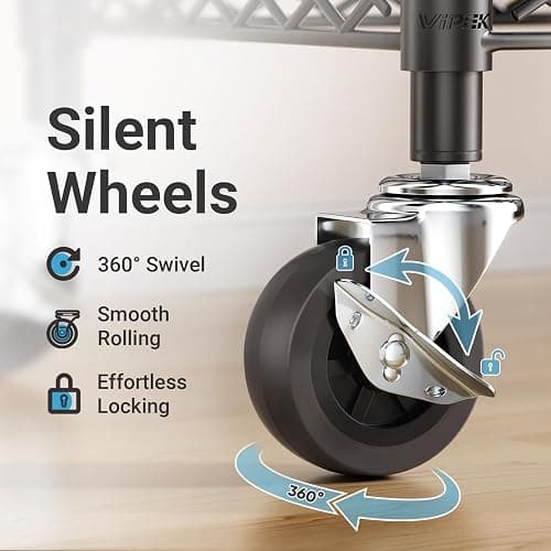 VIPEK R3C Rolling Clothes Rack with Cover Portable Closet for Hanging Clothes, Heavy Duty Garment Rack Clothing Racks with Wheels& Hanging Rod, Black Racks with Grey Upgraded Polyester Cover thumbnail 5