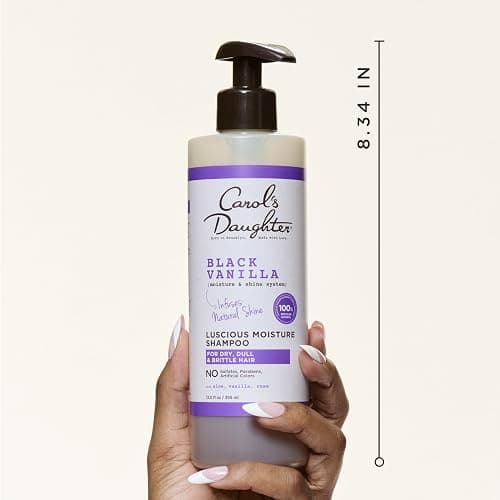Carol's Daughter Black Vanilla Moisture Sulfate Free Shampoo for Curly, Wavy or Natural Hair, Moisturizing Hair Care for Dry, Damaged Hair, 12 Fl Oz thumbnail 2