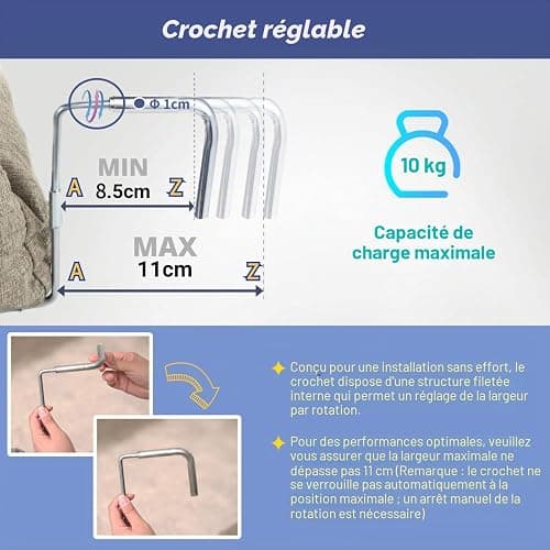 Happi N Pets Grand lit pour Chat avec radiateur, perchoir Chauffant pour Grand Chat avec Housse en Peluche Lavable, Crochets métalliques réglables, hamac Confortable, Beige thumbnail 4