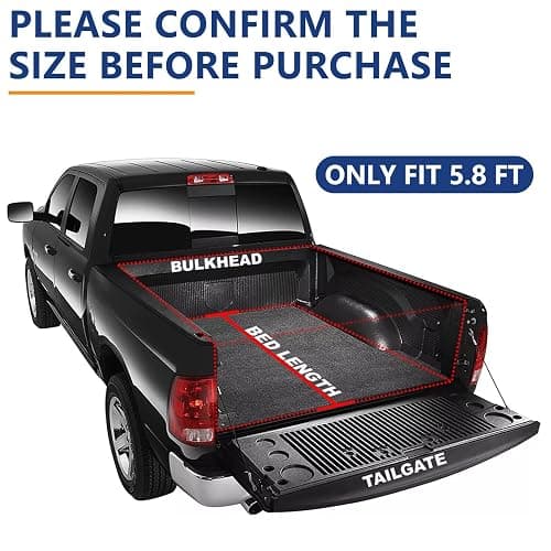 PENSUN 5.8FT Soft Tri-fold Truck Bed Tonneau Cover for 2007-2025 Chevy Silverado 1500, GMC Sierra 1500 Tonneau Cover Bed, 69.6" Bed thumbnail 7