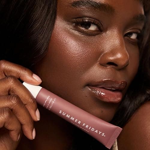 Summer Fridays Lip Butter Balm - Moisturizing Lip Gloss for Instant Shine + Sheer Color - With Nourishing Shea Butter - Everyday Makeup + Skin Care Summer Essentials - Vegan - Brown Sugar (.5 Oz) thumbnail 7