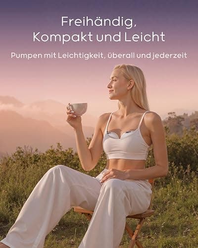 Nuliie Milchpumpe Elektrisch tragbare S32, Elektrische milchpumpe freihändig 4 Modi 9 Stufen mit 18/21/24 mm komfortabler Flansch, Privat, mit Ersatzzubehör im Lieferumfang (2Packs, Weiß) - 2 Packs - Weiß thumbnail 8