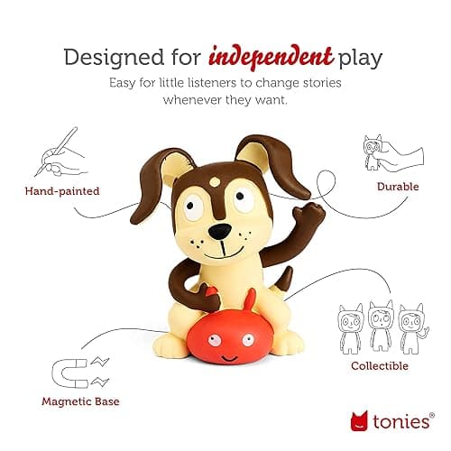 Toniebox Audio Player Starter Set with Playtime Puppy - Listen, Learn, and Play with One Huggable Little Box - Gray - Gray thumbnail 6