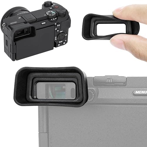 A6700 Eyecup Eyepiece, Soft Silicon Extended Camera Eye Cup Viewfinder Special Designed for Sony A6700 Alpha APS-C Mirrorless Camera Replaces Sony FDA-EP20 (Not Affect The Use of A6700 Camera Screen) - Image 1