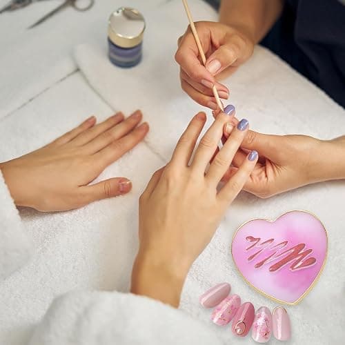 SUMAJU 2 Pcs Resin Nail Art Palette, Nail Art Painting Nails Polish Palette Gel Palette Gold Edge Color Makeup Display Nails Arts Tools thumbnail 4