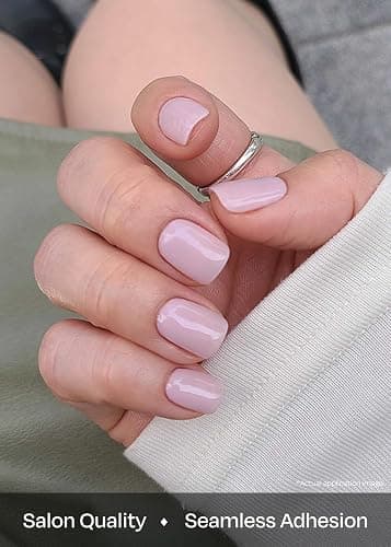 ohora Semi Cured Gel Nail Strips (N Bare Pink) - Works with Any Lamps, Salon-Quality, Long Lasting, Easy to Apply & Remove - Includes 2 Prep Pads, Nail File & Wooden Stick thumbnail 4