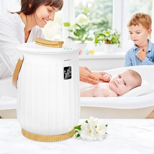 RESIMPLE Hot Towel Warmer for Bathroom Luxury Bucket Towel Heater, 20L Large Capacity Spa Blankets Warmers, Safety Lock Design, 5 Fragrance Discs, Auto Shut Off, Fit up to Two 40"X70" Oversized Towels thumbnail 2