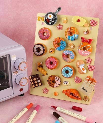 Grabie Magnet Painting Kit, DIY Fridge Magnets, Donut Delight | Includes 5 Dual-Tip Markers, Create Refrigerator Magnets, Fun Arts & Crafts Activity, Stress-Relieving Craft Gift thumbnail 6
