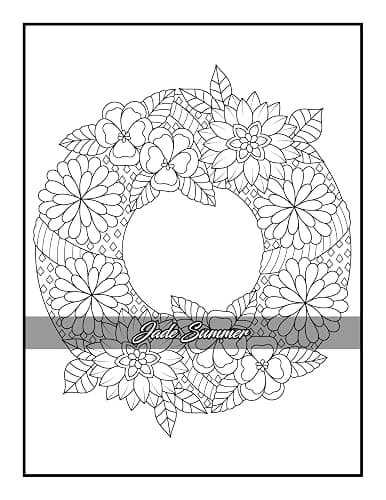 100 Flowers: An Adult Coloring Book with Bouquets, Wreaths, Swirls, Patterns, Decorations, Inspirational Designs, and Much More! thumbnail 62