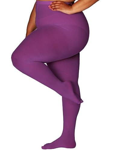 HONENNA Queen Plus Size Tights Semi Opaque Control Top High Waist Stockings Nylons Pantyhose for Women 1X 2X 3X 4X 5X 6X - Image 1