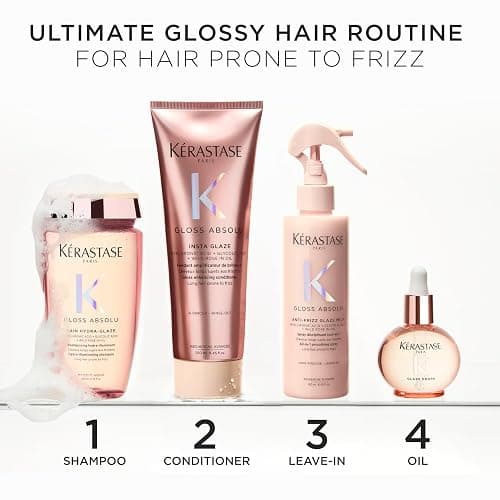 Kérastase Gloss Absolu Leave-in Spray, Anti-frizz, Glossy & Illuminating Spray, Heat Protection Spray, For All Hair Types, Vegan Formula with Wild rose in Oil, Hyaluronic Acid & Glycine thumbnail 11