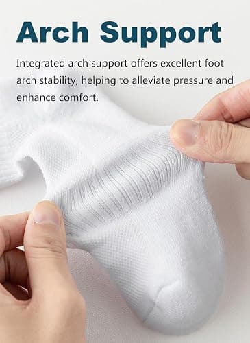 Rehelu Womens Ankle Socks Cotton Mini Crew Socks Cushioned Running Gym Workout Socks for Women 6 Pairs thumbnail 4