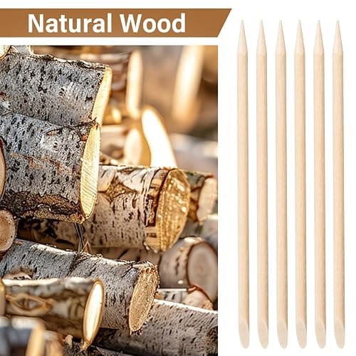 EWVVSS 600 Pcs 4.5 Inch Orange Sticks for Nails Double Sided Multi-Use Wooden Cuticle Pusher Sticks Manicure Pedicure Tool Cuticle Sticks or Eyebrow Waxing Sticks for Facial Hair Removal thumbnail 8
