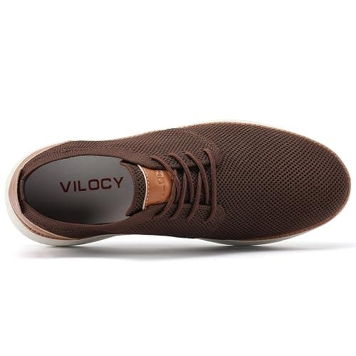 VILOCY Men's Fashion Dress Sneakers Casual Walking Shoes Business Oxfords Comfortable Breathable Lightweight Tennis thumbnail 4