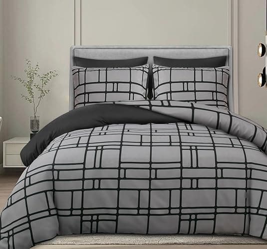 Pamposh Double Duvet Set Premium Brushed Microfiber Duvet Cover Double Ultrasoft Hypoallergenic Duvet Double Cover Set Non Iron Luxury Bedding Sets With Zipper Closure thumbnail 8