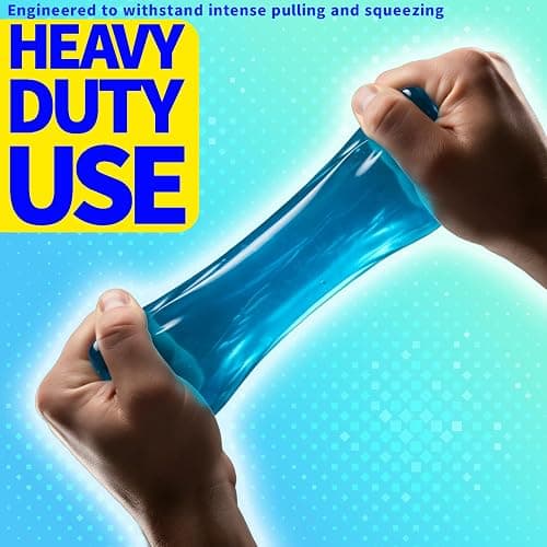 Premium MEGA Cube – Oversized Heavy-Duty Squishy Fidget Toy for Big Hands & Adults, Ultra-Firm Gel for Stress Relief & Sensory Focus, Lab & CPC/ASTM Certified (Blue) thumbnail 8