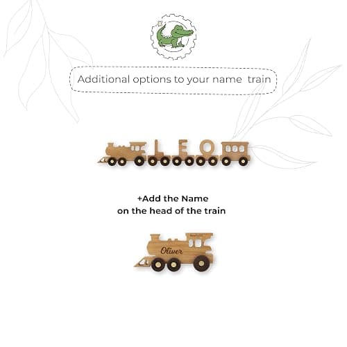 Personalized Wooden Name Alphabet Train with Name Letters Educational Toys Unique 1st Birthady Gift Easter Present thumbnail 6