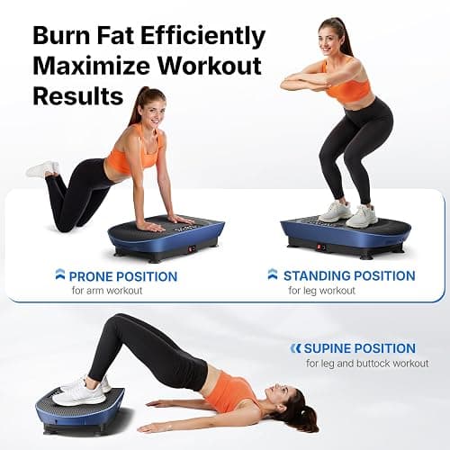 Merach CV30 Curved Vibration Plate Exercise Machine for Lymphatic Drainage | Risistance Band, Vibrating Plate with Real-Time Calorie Tracking on LED Display, Fitness Equipment for Home Gym Women Men thumbnail 4