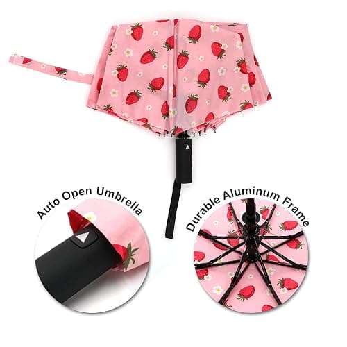 Nollia Compact Travel Umbrella with Auto Open – Windproof Folding Umbrella, Lightweight & Portable for Rain thumbnail 2
