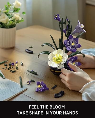 Nifeliz Gladiolus Flower Building Set, Botanical Flower Model Toy for Adults, Home and Office Table Décor, Nature-Inspired Gift for Plant Lovers (478 PCS, NF10332) thumbnail 5
