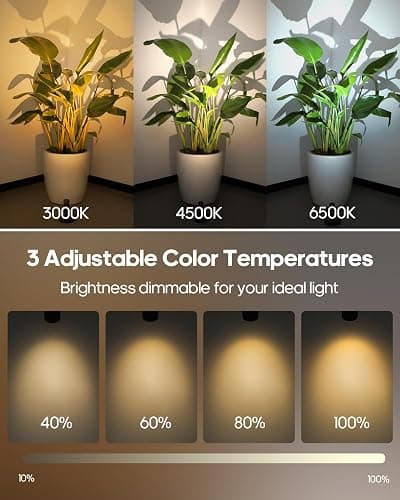 GOODEA Spotlights Indoor with Remote, 3000mAh Rechargeable Battery Plant Mini Spotlight Indoor, Wireless Uplighting with 3 Colors & Dimmable, LED Picture Light for Painting, Accent Lighting(4 Pack) thumbnail 2