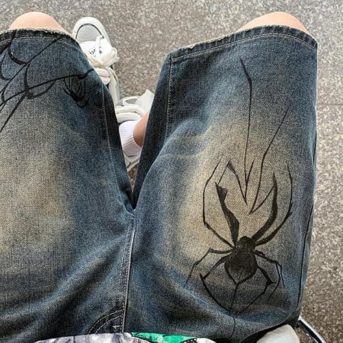 Ponitrack Jorts Women Baggy Vintage Acid Wash Jean Shorts Grunge Fashion Casual Wide Leg Y2K Pants Streetwear Men Unisex thumbnail 5