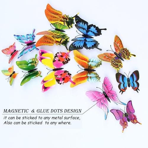Butterfly Wall Decor 24 Pieces  thumbnail 5