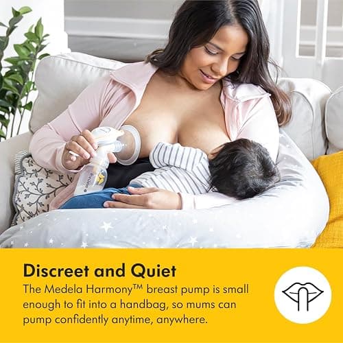 Medela Harmony Manual Breast Pump, Compact Swiss Design with PersonaFit Flex Shields and Medela's 2-Phase Expression Technology thumbnail 4