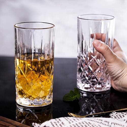 binsakao Highball Glasses Collins Tall Beverage Set of 6, 14 Ounce Cups Glassware for Drinks, Water, Beer, Soda thumbnail 6