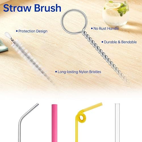 3 Pack Water Bottle Cleaner Brush Set - for Owala Cleaning Kit, Long Handle Silicone Bottle Brush Soft Touch No Scratch, Straw Cleaner Brush, 3 in 1 Multipurpose Cup Cleaner Kit for Owala Accessories thumbnail 5