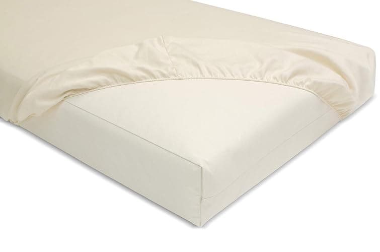 Naturepedic Organic Crib Mattress Sheet - Crib Fitted Sheet for Standard Crib Mattress - Soft and Breathable Cotton Crib Sheet - Ivory - 52"x28" thumbnail 3