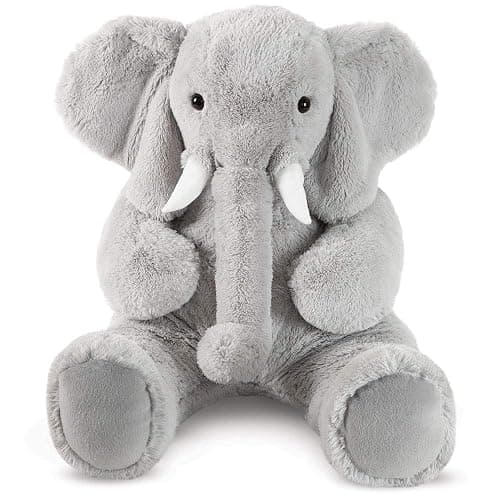 Vermont Teddy Bear Giant Elephant Stuffed Animal | Soft Emotional Support Elephant Plush, Crafted in USA | 4 Ft | Plush Toy for Kids & Adults | Giant Collection thumbnail 4