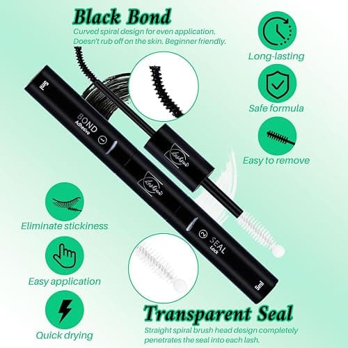 LASHSUN Lash Clusters Kit Wispy Eyelash Clusters 2304PCS Kit Cat Eye Kit Cluster Eyelash Extensions Pestañas Postizas Naturales DIY Lash At Home+Lash Bond and Seal,Remover,Tweezers thumbnail 5