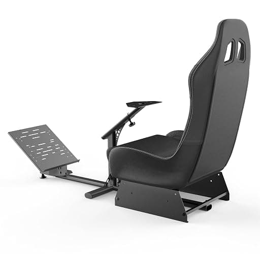 Cirearoa Gaming Chair Driving Cockpit Racing Wheel Stand with seat for All Logitech G923 | G29 | G920 | Thrustmaster | Fanatec Wheels | Xbox One, PS4, PC Platforms (Black/Black) thumbnail 4