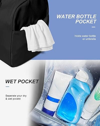 Gym Bag Womens,Travel Duffel Carry on Bag Sport Tote Bag Weekend Overnight Bag thumbnail 6