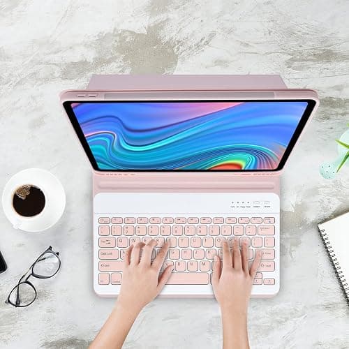 besky Keyboard Case for iPad Air 13 (M2) 2024 & iPad Pro 12.9 inch (5th, 6th Generation), (Compatible for 13 inch Air & 12.9 inch Model) - Wireless Detachable Keyboard with Auto Sleep/Wake Function thumbnail 8