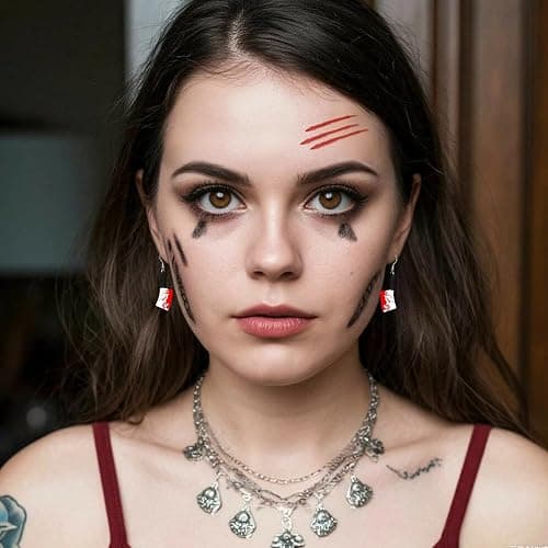 Halloween Ohrringe, Blutiges Ohrringe, Lustige Geschenke Earrings, Damen Hexen Kostüm Vampir Schmuck Accessoires, für Mädchen und Frauen Halloween Partys, Karneval, Rollenspiele thumbnail 5