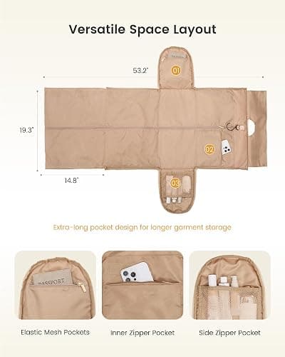 LOVEVOOK Garment Bags for Travel,Convertible Garment Bag for Women with Shoe Pouch,Carry on Duffel Bag with Toiletry Bag, 2 in 1 Hanging Suitcase Suit Bag,Waterproof Weekender Bags for Business Trip thumbnail 4